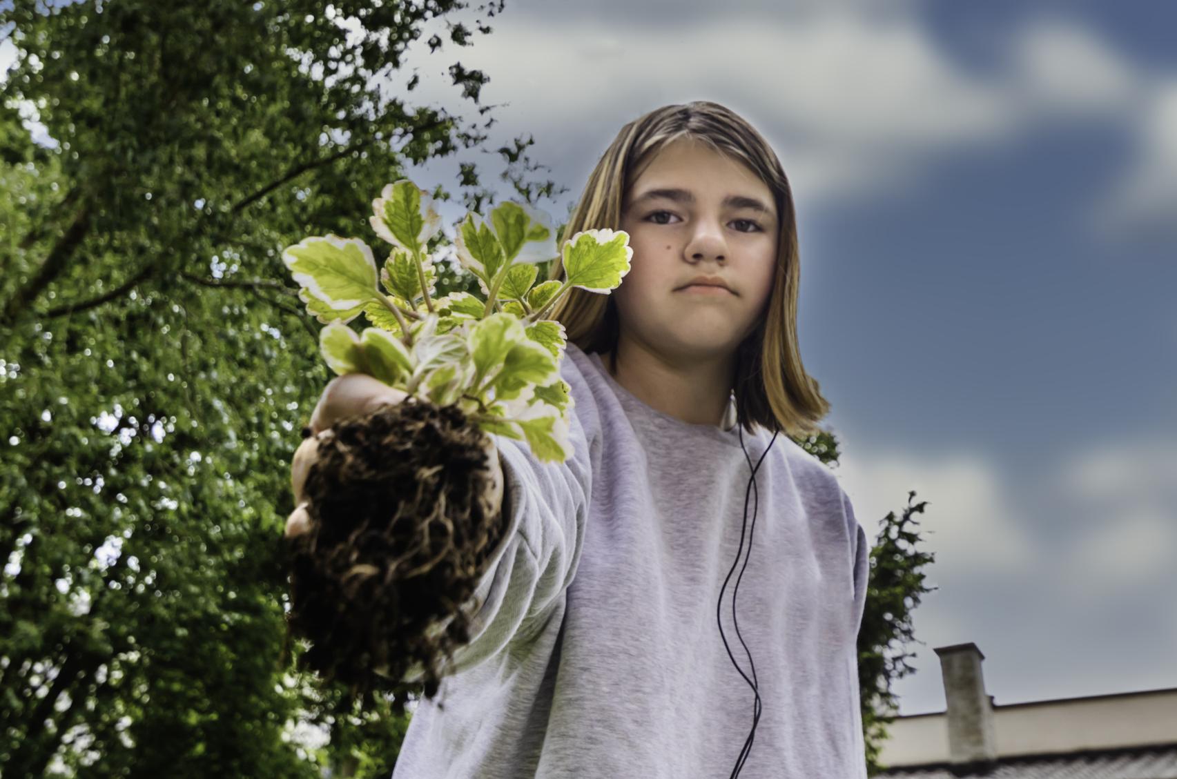 Huerto urbano en familia